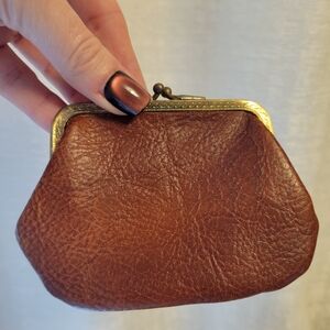 Vintage Brown Leather Coin Purse